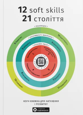 12 soft skills 21 століття. Коуч-книжка для натхнення і розвитку. Збірник самарі українською мовою + аудіокнижка