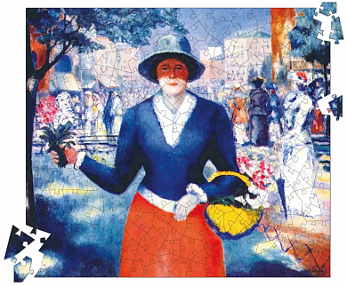 Книга Пазл дерев'яний. Квіткарка. Казимир Малевич