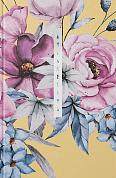 Книга Ділова книга рremium, серия "Akvareliya" квіти на жовтому фоні